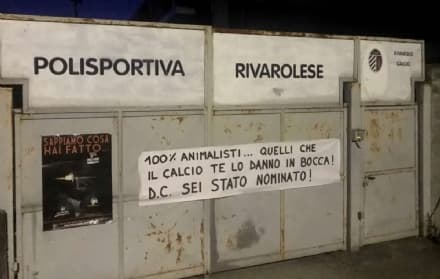 RIVAROLO CANAVESE - A 14 anni uccide un riccio a calci: gli animalisti si vendicano con uno striscione - FOTO