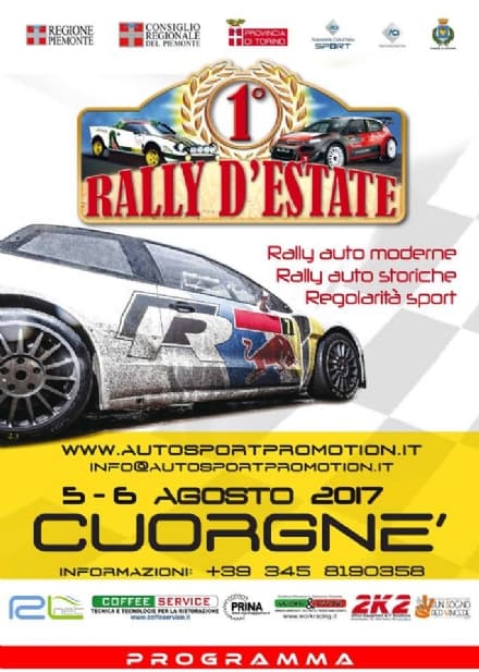 CUORGNE' - Il Rally d'Estate 2017 non ha più segreti: ecco il programma