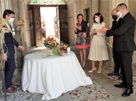 MONTANARO - Celebrato in municipio il primo matrimonio post lockdown - FOTO