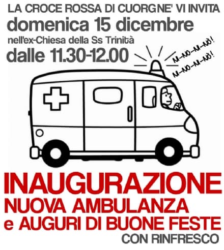CUORGNE' - I volontari della Croce Rossa inaugurano la nuova ambulanza
