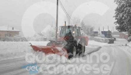 CANAVESE SOTTO LA NEVE - Anche in pianura strade e tetti imbiancati - FOTO