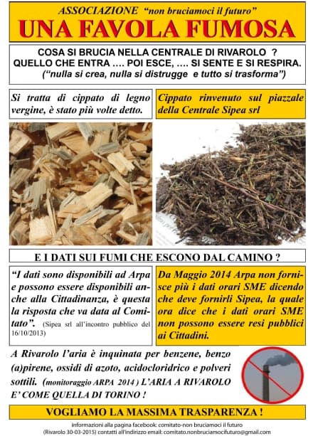 RIVAROLO - Invasione di volantini sull'inquinamento in città