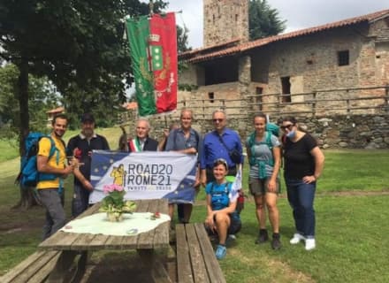IVREA - In Canavese la tappa della staffetta «Road to Rome»