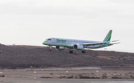CASELLE - La compagnia aerea Binter decolla verso le isole Canarie