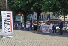 RIVAROLO - Manifestazione Sentinelle in Piedi contro la legge Zan