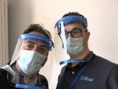 PARELLA - Coronavirus, la Osai produce visiere protettive e le dona a medici e volontari