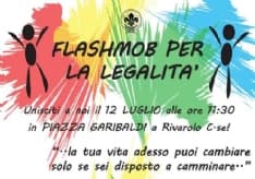 RIVAROLO - Flashmob per la legalità in piazza Garibaldi