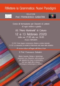 CALUSO - Al Martinetti il ciclo di conferenze del professor Francesco Sabatini