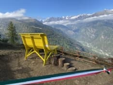 LOCANA - Inaugurata alla Croce del Faggio la panchina gigante - FOTO