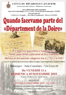 RIVAROLO - Il Canavese giacobino e napoleonico nella mostra di Ivo Giustetti