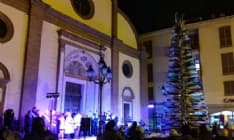 SAN GIORGIO CANAVESE - Inaugurato l'albero di Natale di vetro e ceramica - FOTO e VIDEO