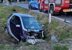 LEINI - Brutto incidente sulla provinciale 10 per Caselle: una donna ferita - FOTO