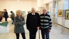 CASTELLAMONTE - Monsignor Bettazzi visita la mostra di Sandri e Faccaro - FOTO