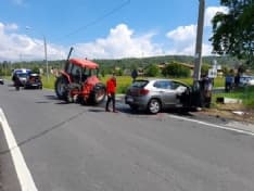 AGLIE' - Auto contro trattore: un altro brutto incidente sulla provinciale per Bairo. Due persone ferite - FOTO