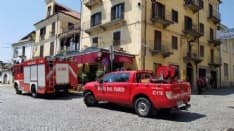 CUORGNE' - Perdita da una caldaia, intervento dei vigili del fuoco