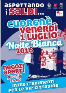 CUORGNE' - Stasera tutti alla «Notte bianca»