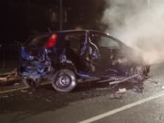 CIRIE' - Si schianta con l'auto contro la recinzione di una casa: notte di paura a San Silvestro - FOTO