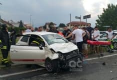 CASELLE - Bruttissimo incidente stradale: cinque feriti - FOTO