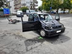 RIVAROLO CANAVESE - Terribile incidente in via Favria: scontro auto moto, 19enne finisce al Cto - FOTO e VIDEO