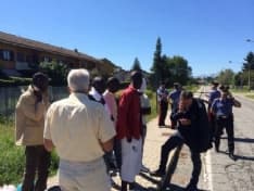 CASTELLAMONTE - Protesta dei profughi in municipio