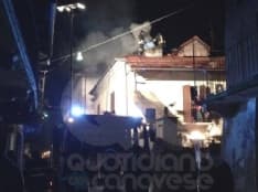 RIVAROLO - Incendio nella notte in pieno centro - FOTO