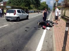 RIVAROLO CANAVESE - Un altro incidente stradale sulla 460: uomo sulla Vespa travolto davanti a Bausano - FOTO E VIDEO