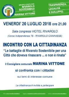 RIVAROLO - «Le battaglie di Rivarolo Sostenibile per una Città che doveva rinascere... e non è rinata»