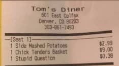 Il locale che non accetta domande stupide