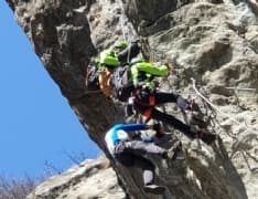 PONT CANAVESE - Alpinista resta bloccato sulla via ferrata: recuperato dal soccorso alpino - FOTO