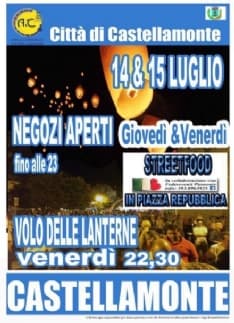 CASTELLAMONTE - Street Food e volo delle lanterne: due serate da non perdere