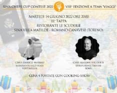 ROMANO CANAVESE - A Villa Matilde la «Sina Chefs' Cup Contest» con gli chef Enrico Marmo e Massimo Viglietti
