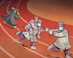 CORONAVIRUS - L'omaggio di un disegnatore ai medici eroi