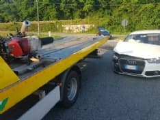 VESTIGNE' - Scontro auto-moto sulla provinciale: centauro ferito trasportato in elicottero al Cto