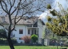 CUORGNE' - In fiamme il tetto di un'abitazione: paura in frazione Priacco - FOTO