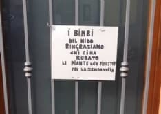 SAN GIORGIO CANAVESE - Ladri senza cuore rubano le piante ai bambini dell'asilo nido