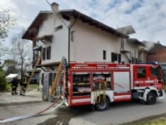 CASTELLAMONTE - Allarme incendio in una villetta - FOTO