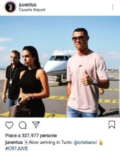 CASELLE - Cristiano Ronaldo è atterrato oggi all'aeroporto di Torino