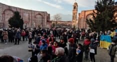 CASTELLAMONTE - Manifestazione contro la guerra in Ucraina. Il sindaco Mazza: «Disponibili ad accogliere profughi» - FOTO e VIDEO