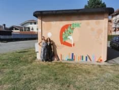 BORGARO - Le cabine elettriche diventano opere d'arte grazie a Elisabetta Mastro - FOTO