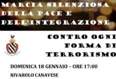 RIVAROLO-IVREA - Islamici e cristiani manifestano insieme contro il terrorismo