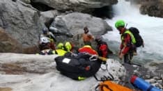 INGRIA - Incidente in canoa: uomo ferito alla schiena salvato dal soccorso alpino e ricoverato al Cto - FOTO
