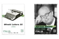 IVREA - Poste Italiane rende omaggio all'Olivetti con due francobolli a tema - FOTO