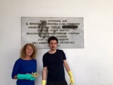 RIVAROLO - Rimessa in sesto la targa di Andreotti - FOTO