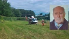 SCARMAGNO - Uomo scomparso nel nulla: ricerche anche con l'elicottero dei vigili del fuoco