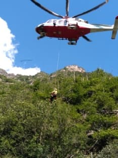 LOCANA - Canyonista francese ferita messa in salvo dal Soccorso Alpino