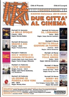DUE CITTA' AL CINEMA - Dieci nuovi film per la seconda fase della rassegna dal 21 gennaio al 24 marzo - I FILM IN PROGRAMMA