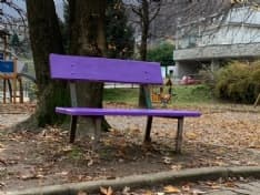 BUROLO - Il Comune inaugura la panchina viola della gentilezza