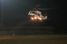 EMERGENZA SANITARIA - L'elisoccorso a Cuorgnè atterra anche di notte - FOTO e VIDEO