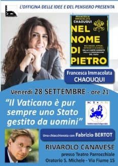 RIVAROLO - Francesca Immacolata Chaouqui ospite da Bertot