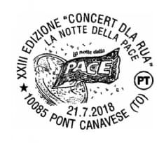 PONT CANAVESE - Un annullo filatelico per il «Concert dla Rua»